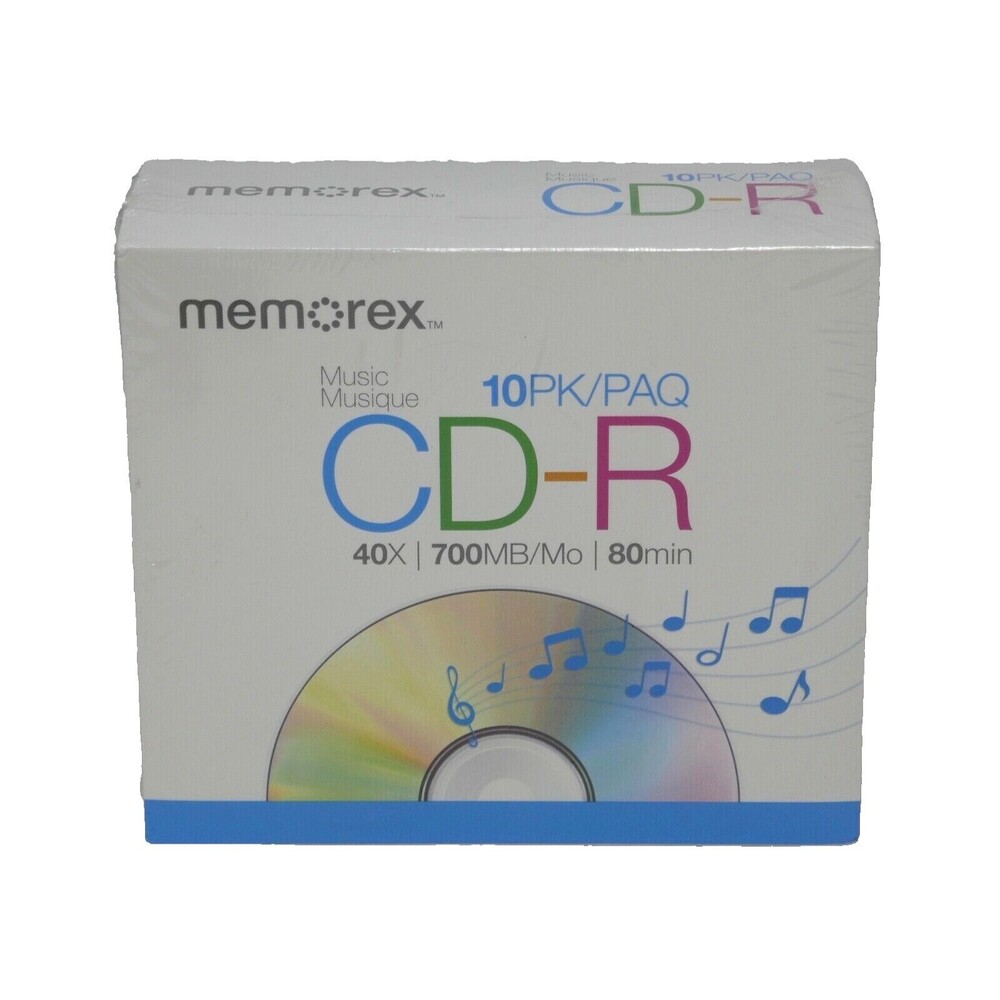 Memorex CD-R Music 10PK 40x 700MB/Mo 80min  SEALED